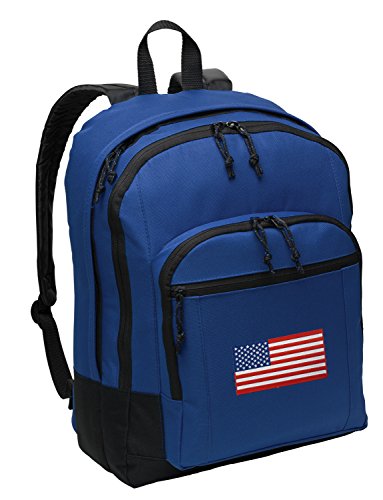 USA Flag Backpack CLASSIC Style MEDIUM SIZE With Laptop Sleeve