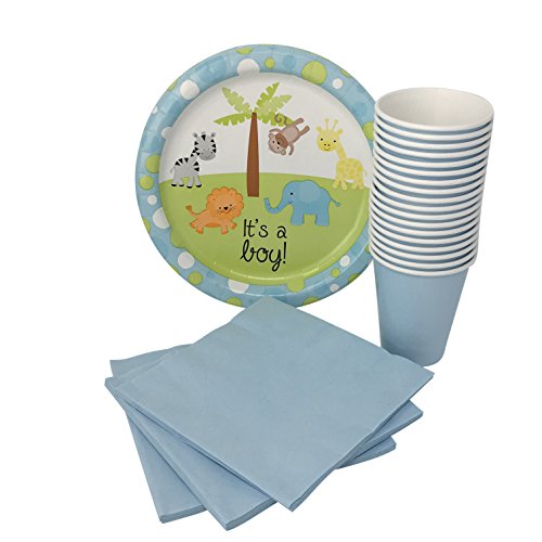 baby boy shower napkins and plates