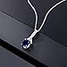 Gem Stone King 925 Sterling Silver Blue Sapphire Infinity Pendant Necklace For Women 2.62 Ct Oval with 18 Inch Silver Chain