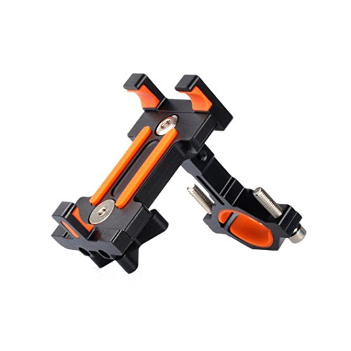 Feccile S-ports & Fit-ness Adjustable Bike Phone Mount Fits 4" to 6.5" Cell Phones Cycling,1Pcs (Black)