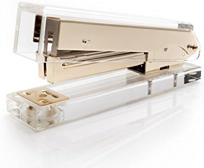 Acrylic Gold Tone Stapler - Desk Accessory