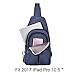 MOSISO Sling Backpack with USB Charging Port, Pure Marine Blue