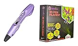 Scribbler 3D Pen SCRIBPENBUNDLE V3 Set Bundled with of PIA Bright Plastic Filament, New Awesome Design Model Printing Drawing 3D Pen with LED Screen Great Gift, 500', Purple