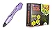 Scribbler 3D Pen SCRIBPENBUNDLE V3 Set Bundled with of PIA Bright Plastic Filament, New Awesome Design Model Printing Drawing 3D Pen with LED Screen Great Gift, 500', Purple