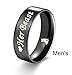 Global Jewelry Amazing His Beauty Her Beast Titanium Stainless Steel Wedding Band Set Anniversary Engagement Promise Ring