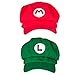 Luckystone Super Role Play Bros Hat, Mario Luigi Cap Cosplay