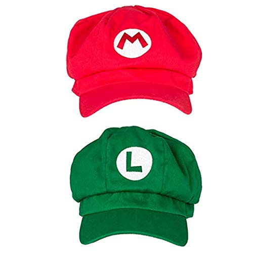 Luckystone Super Role Play Bros Hat, Mario Luigi Cap Cosplay