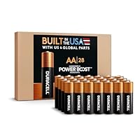 Duracell Coppertop AA Alkaline Batteries with POWER BOOST Ingredients, 28 Count (Pack of 1), Long-Lasting Alkaline, Re-closable for Quick Access and Organized Storage