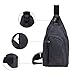 Canvas Sling Chest bag for Men Women, Unisex Shoulder Crossbody Backpack for Travel Hiking Camping Cycling or other Outdoor activities by Termichy (Black)