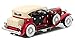 1934 Duesenberg II SJ Red and Black 1/18 by Greenlight 12995