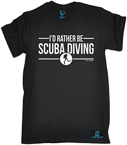 Open Water Premium - Men's I'd Rather Be Scuba Diving (3XL - BLACK) T-SHIRT