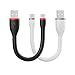 Short USB C Cable 0.5ft [2 Pack] EasyAcc PocketLine Type-C to USB Cable Fast Charge C Sync Cable for Power Bank, Samsung S10 S9 S8 Note 8, Wireless Charger, New MacBook, Google Chromebook Pixel C primary