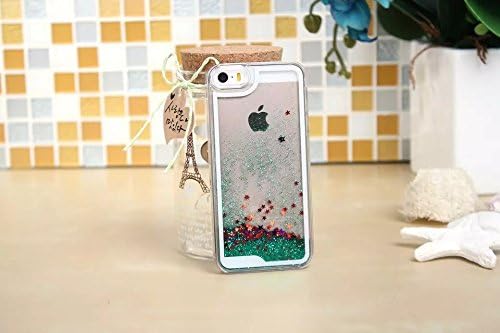 Case For Redmi 1S, CoverProof® Hard PC Phone Shell Flowing Liquid Star Quicksand Phone Case Glitter Luxury Transparent Clear Back Phone Cover Tide Cover-Green