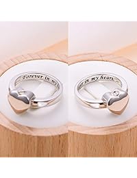 Anillo de plata de ley para urna de cremación Forever In My Heart con cenizas para mujer