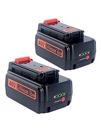 Lasica 2Pack LBXR36 Battery 40V 3000mAh Replacement for Black+Decker 40-Volt Trimmer Blower LST136 LSW36 Lithium Battery LBXR2036 LBX1540 LBX2040