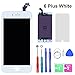 SZRSTH Compatible with iPhone 6 Plus Screen Replacement White 5.5 Inch LCD Display Screen Digitizer Frame Full Assembly Include Full Free Repair Tools Kit+Instruction+Screen Protector