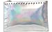 Wento Silver Holographic Fabric,18” x 54” Faux Leather Fabric Craft Fabric for Sewing Bags,Wallets,Headwear Wristband Holographic Fabric Sparkle.(Silver)