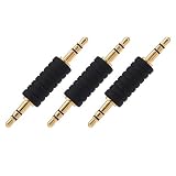 VCE 3-Pack Gold Plated 3.5mm to 3.5mm Jack Male to Male Audio Adapter