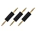 VCE 3-Pack Gold Plated 3.5mm to 3.5mm Jack Male to Male Audio Adapter