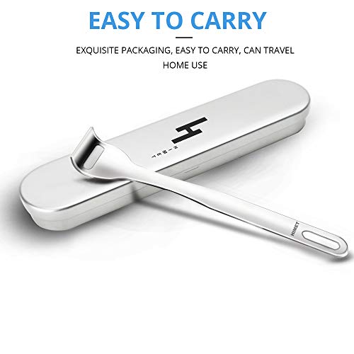 HIMET Tongue Scraper, UPGRADED Stainless Steel Tongue Cleaner, Tongue