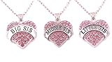 Charm.L Grace Matching Necklaces Set, pink-3pcs