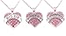Charm.L Grace Matching Necklaces Set, pink-3pcs