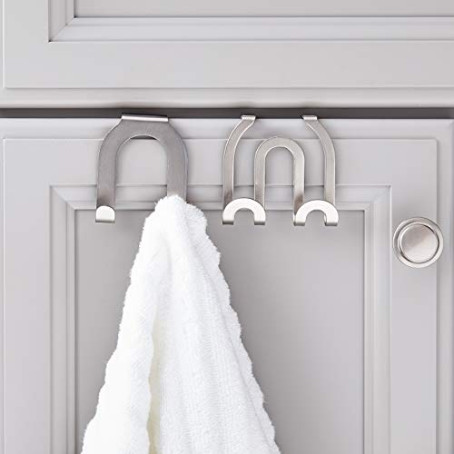 Spectrum Diversified Over-The-Cabinet Door Double Hook, Brushed Nickel