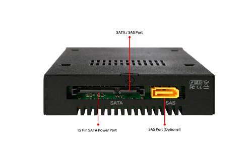 ICY DOCK ToughArmor MB991IK-B 2.5 Inch SATA/SAS HDD/SSD Full Metal Mobile Rack in 1 x 3.5 Inch Device Bay