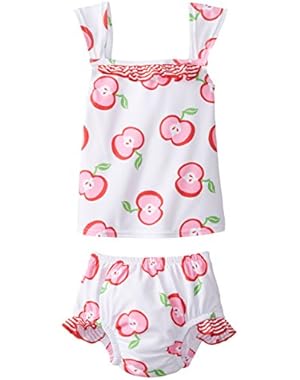 Baby & Toddler Girls' Tankini Set with Built-In Absorbent Swim Diaper