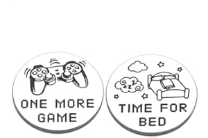 AMBREGRISSUN Funny Stocking Stuffers for Teens Adults Boys Girls Women Men Destiny Flip Coin for Gamer Game Lover Girlfriend Boyfriend Husband Christmas Valentines Day Birthday Graduation Gift Silver