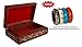STORE INDYA Gorgeous Hand Carved Rosewood Trinket Jewelry Box with Mughal Inspired Brass Inlay & Velvet Interior Gift Ideas