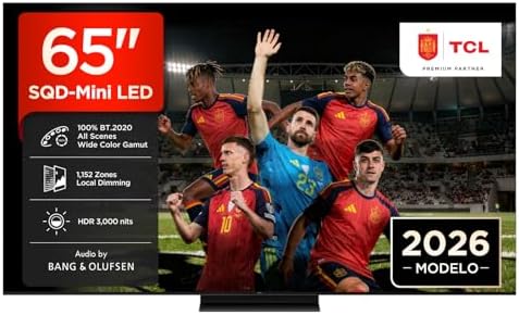 65C7L Televisor 65 Pulgadas SQD-Mini LED 4K Smart TV, 2600 nits HDR Premium, 144Hz Motion Clarity Pro, Game Master Pro, ZeroBorder, Google TV