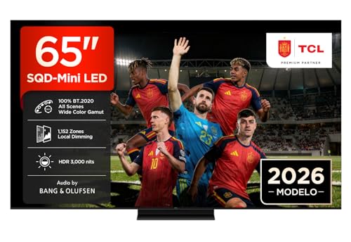 65C7L Televisor 65 Pulgadas SQD-Mini LED 4K Smart TV, 2600 nits HDR Premium, 144Hz Motion Clarity Pro, Game Master Pro, ZeroBorder, Google TV