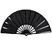 35cm Bamboo Chinese Fan Tai Chi Kung Fu Folding Fan With Dragon Design (Black)
