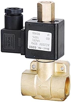 PerfecTech 3/8" inch Brass High Pressure 2-Way 2-Position Gas Water Air Electric Solenoid Valve Normally Open NO