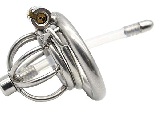 BDSM Ultrashort with Anti Off Lock Stainless Steel Male Chastity Device Belt CD102-4 (cage with 45mm Ring)
