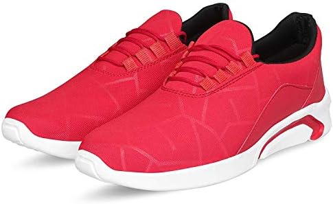 BERKINS Men Supersoft Red Running Sports Shoes Touchwood Mens Shark Sports Shoes for Running/Jogging