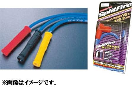 Amazon スプリットファイア ツインコア シリコンプラグコード 汎用ストレート レッド Tc 01r バイク電装パーツ 車 バイク