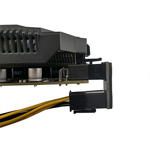 ATX 6Pin Female to 6pin Male 180 Degree AngledPower Adapter for Desktops Graphics Card