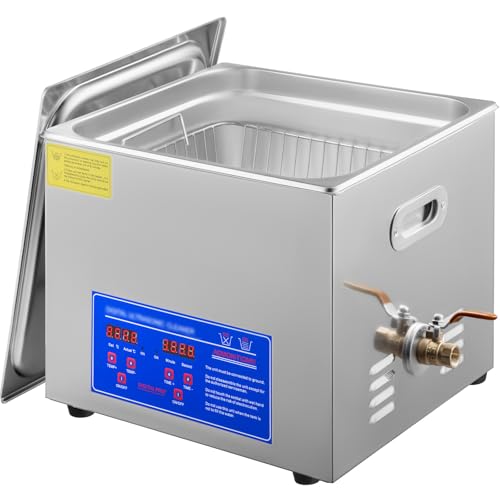 Vevor JPS-60A Ultraschall-Reinigungsmaschine mit Ultraschall, aus Edelstahl, digitaler Heizungs-Timer, zur Reinigung von Schmuck, für den persönlichen