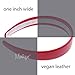 Bright Red 1 Inch Wide Leather Like Headband Solid Hair band for Women and Girls