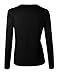 BIADANI Women Round Neck Button Down Soft Classic Knit Cardigan Sweater Black Large