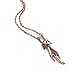 ISAACSONG.DESIGN Sterling Silver Rose Gold Cat Moon Charms Pendant Necklace for Women(Gold)