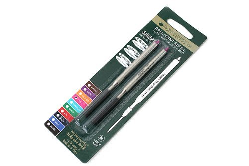 Monteverde Medium Point Ballpoint Soft Roll Refill for Lamy Ballpoint Pens - Pink (Pack of 2)