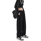 Womens Wide Leg Sweatpants Casual Loose Yoga Pants Comfy Lounge Joggers Baggy Sweatpants Pockets