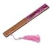 Meifan Chinese/Japanese Womens Multi Color Handmade Silk Folding Hand Fan (Rosy)