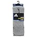 adidas Men's Cushioned Crew Socks (3-Pair), Heathered Lt Onix/Black/Granite/Tech Grey, Large