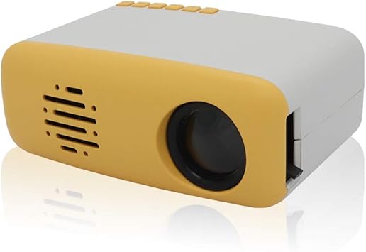 Amazon Com Mini Portable Projector Merlinae Led Projector With Hdmi Av Compatible For Computer Movies And Video Games For Children Gift Yellow Electronics
