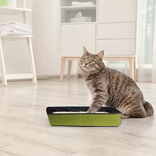 Fushida - Caja de arena portátil plegable para gatos pequeños, medianos