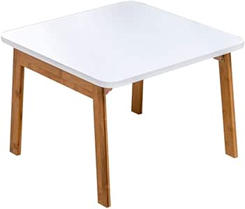 Mesa de Centro Plegable HAIZHEN, Patas de bambú, Mesa de Ventana de